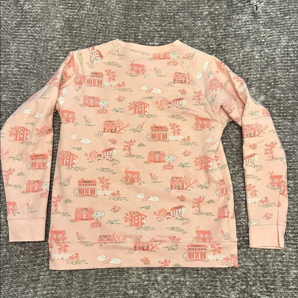 NWOT The Beaufort Bonnet Co. pink printed pullover sweatshirt 12